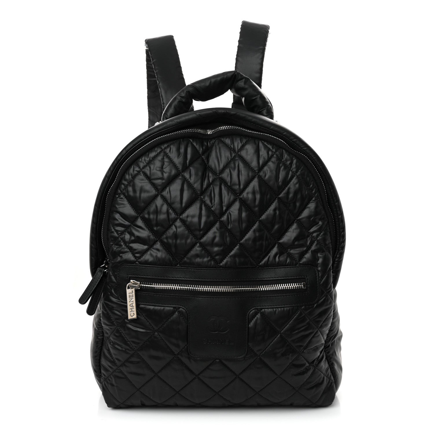 Nylon Quilted Coco Cocoon Backpack Black