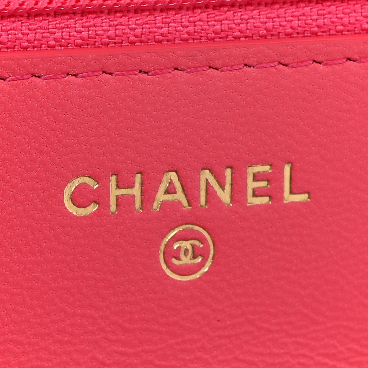 Lambskin Quilted Chanel 19 Wallet On Chain WOC Dark Pink