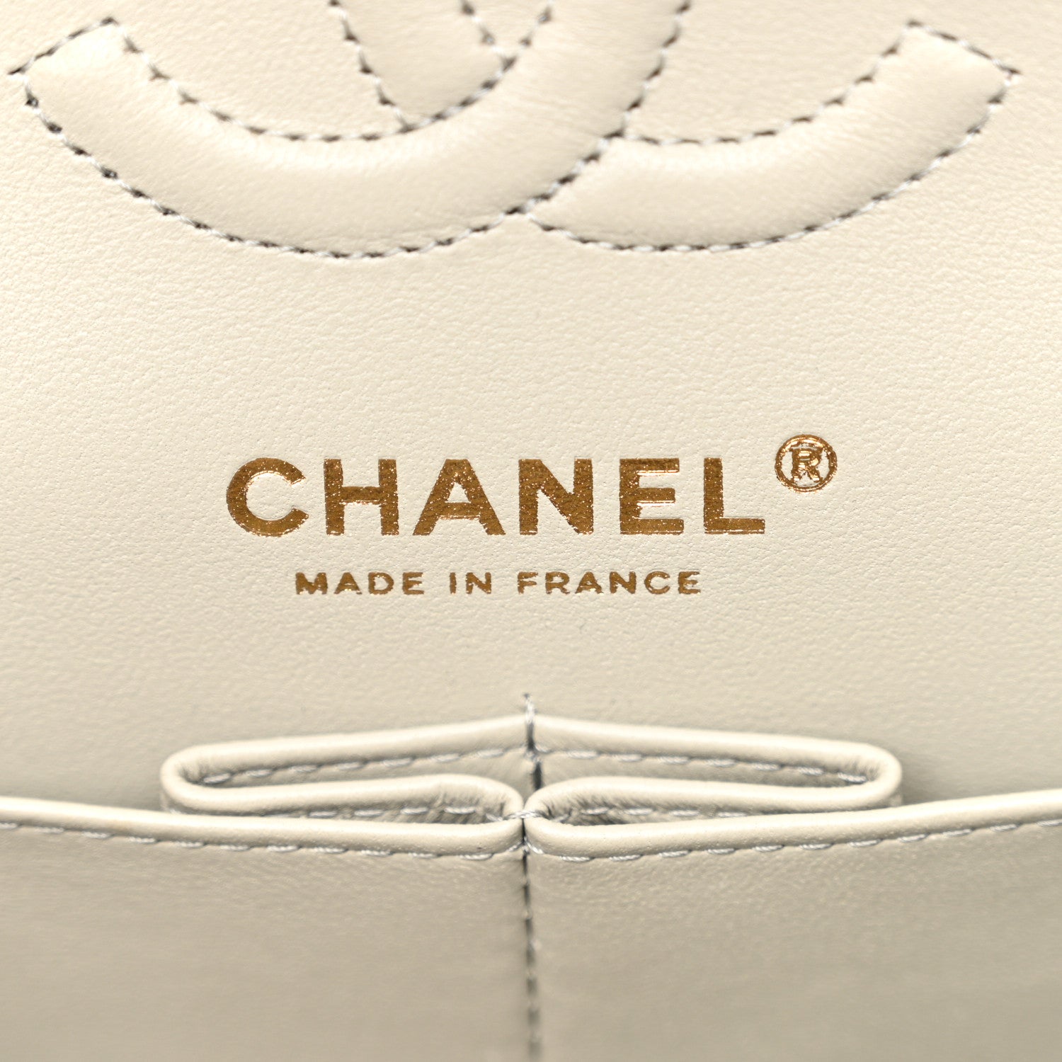 Lambskin Quilted Small Double Flap Grey