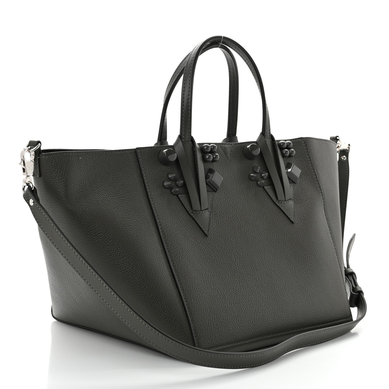 Calfskin Empire Spike Studded Cabachic Tote Rocket