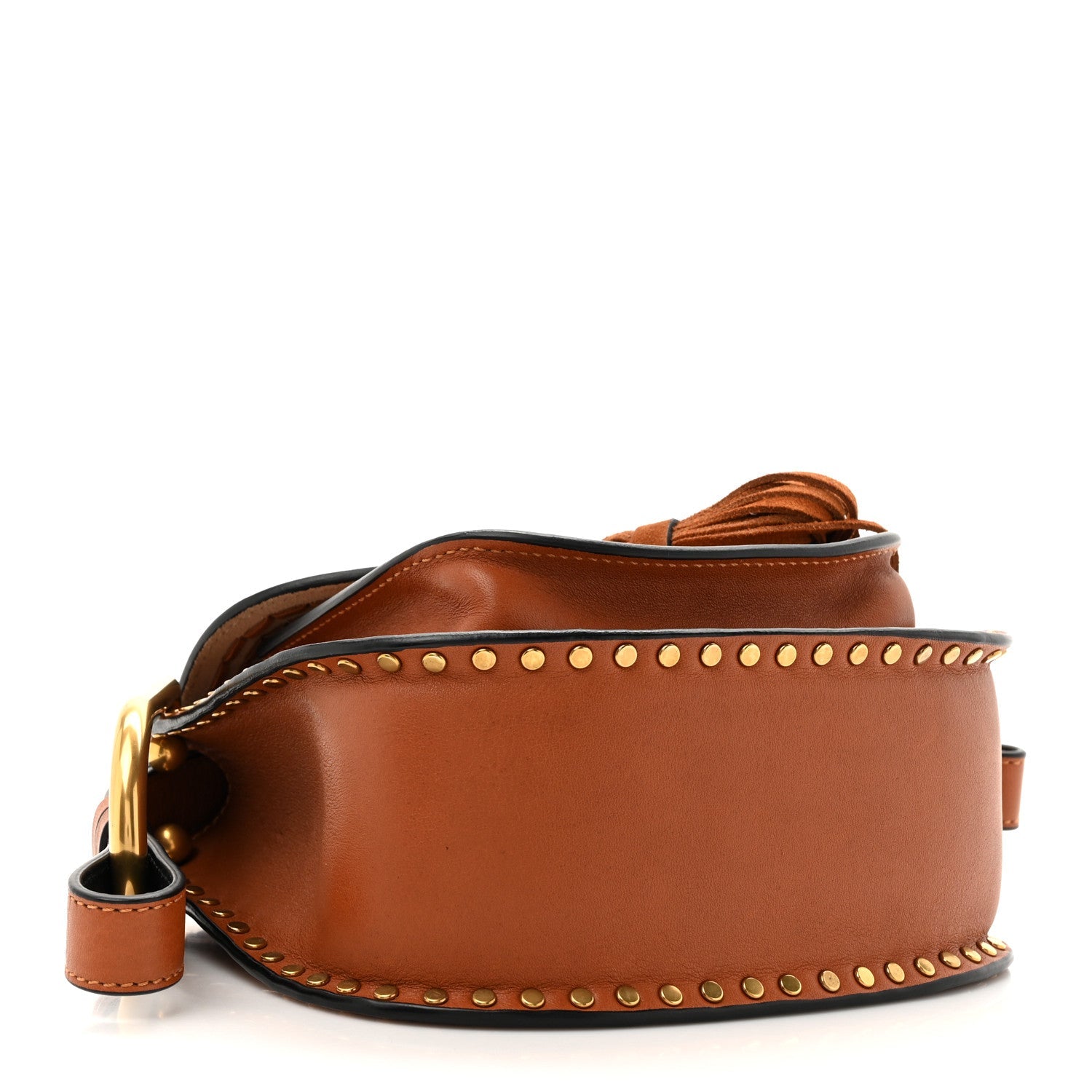 Calfskin Braided Mini Hudson Shoulder Bag Caramel