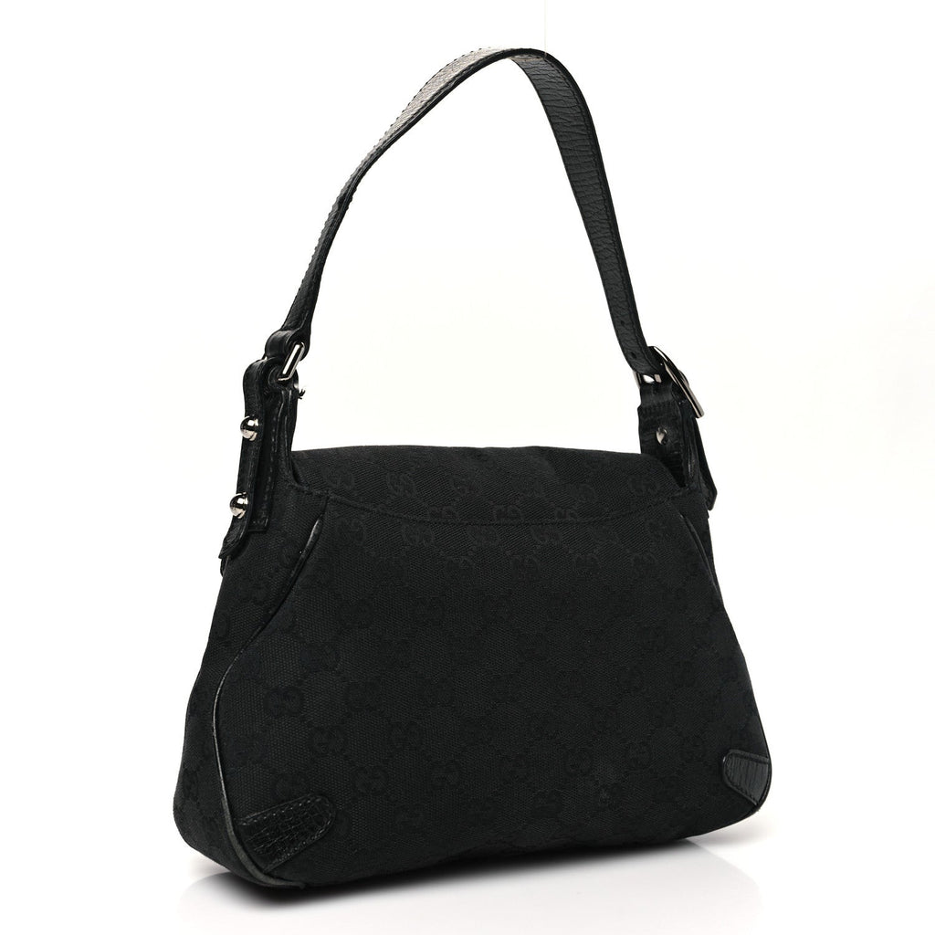 Monogram Horsebit Chain Flap Bag Black