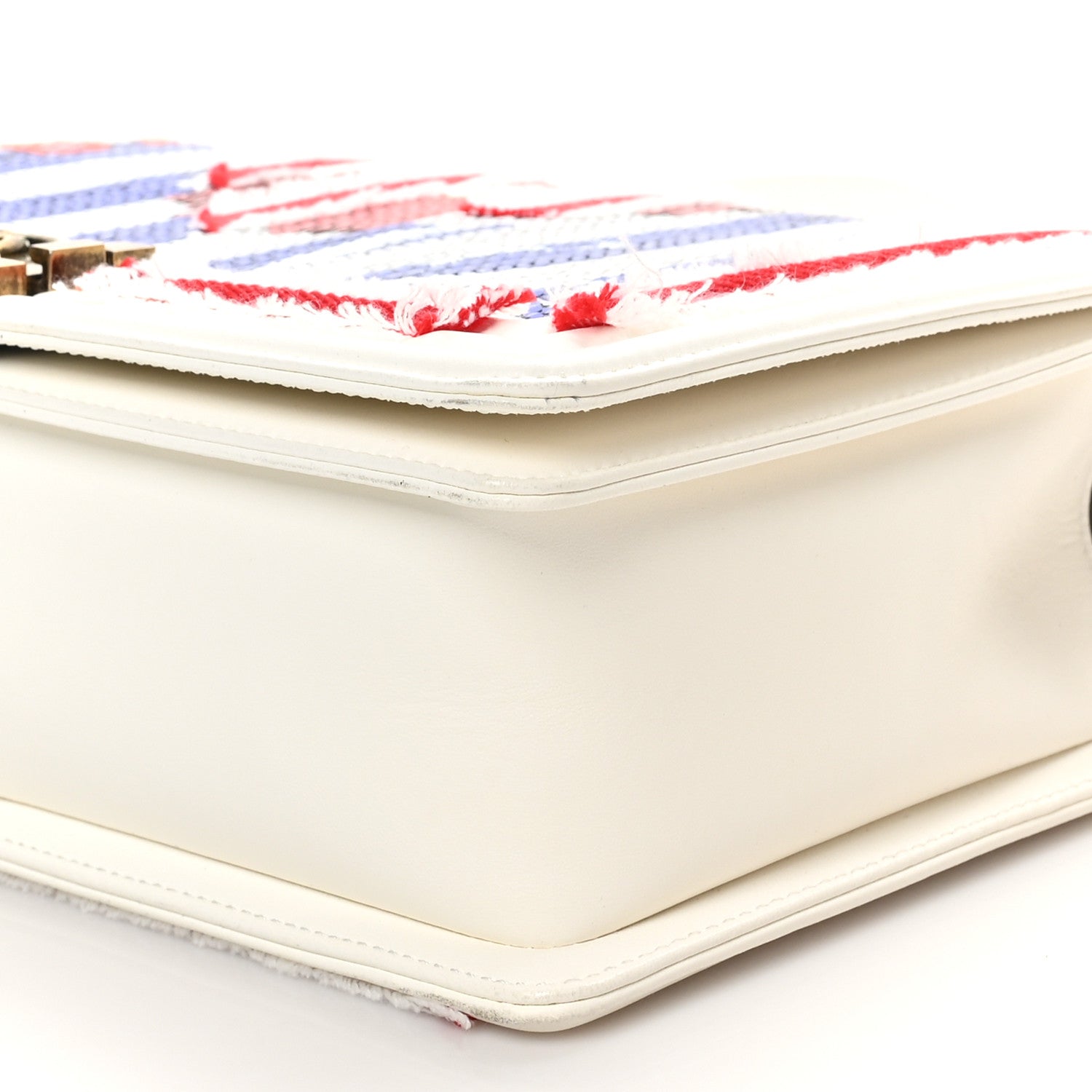 Sequin Canvas New Medium Cuba Boy Flap White Blue Red