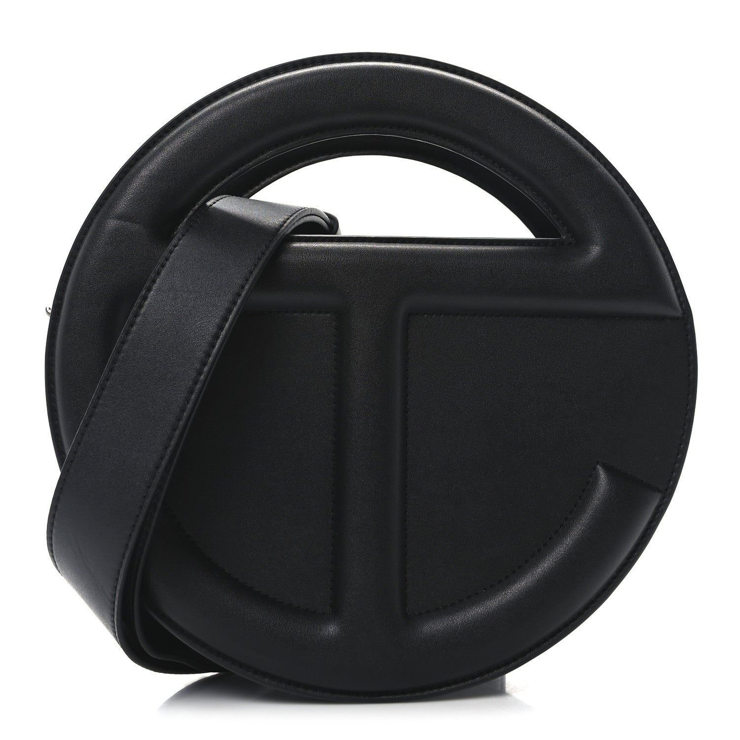 Vegan Leather Major Circle Bag Black