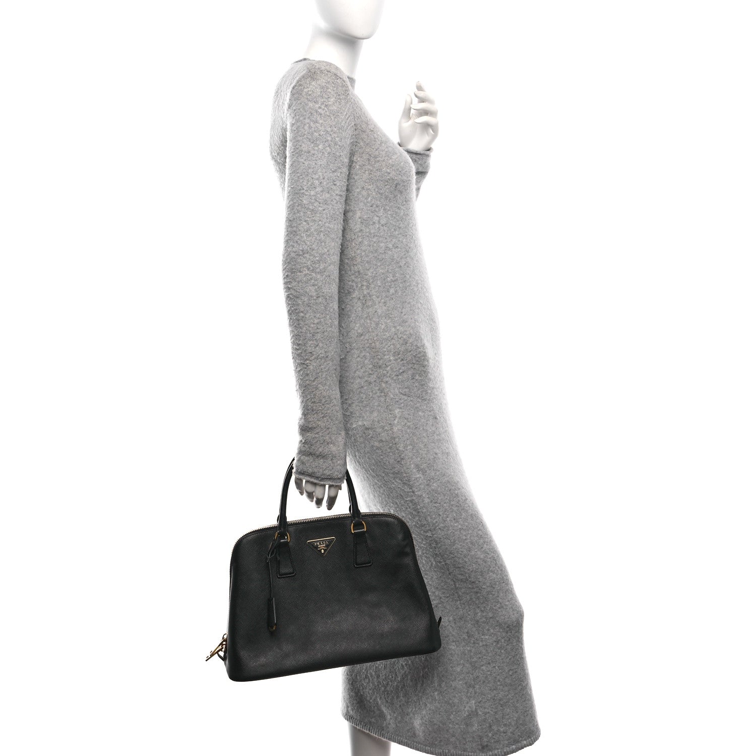 Saffiano Lux Medium Promenade Tote Black