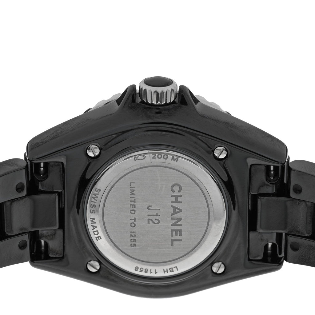 Stainless Steel Ceramic 33mm J12 Electro Quartz Watch Black