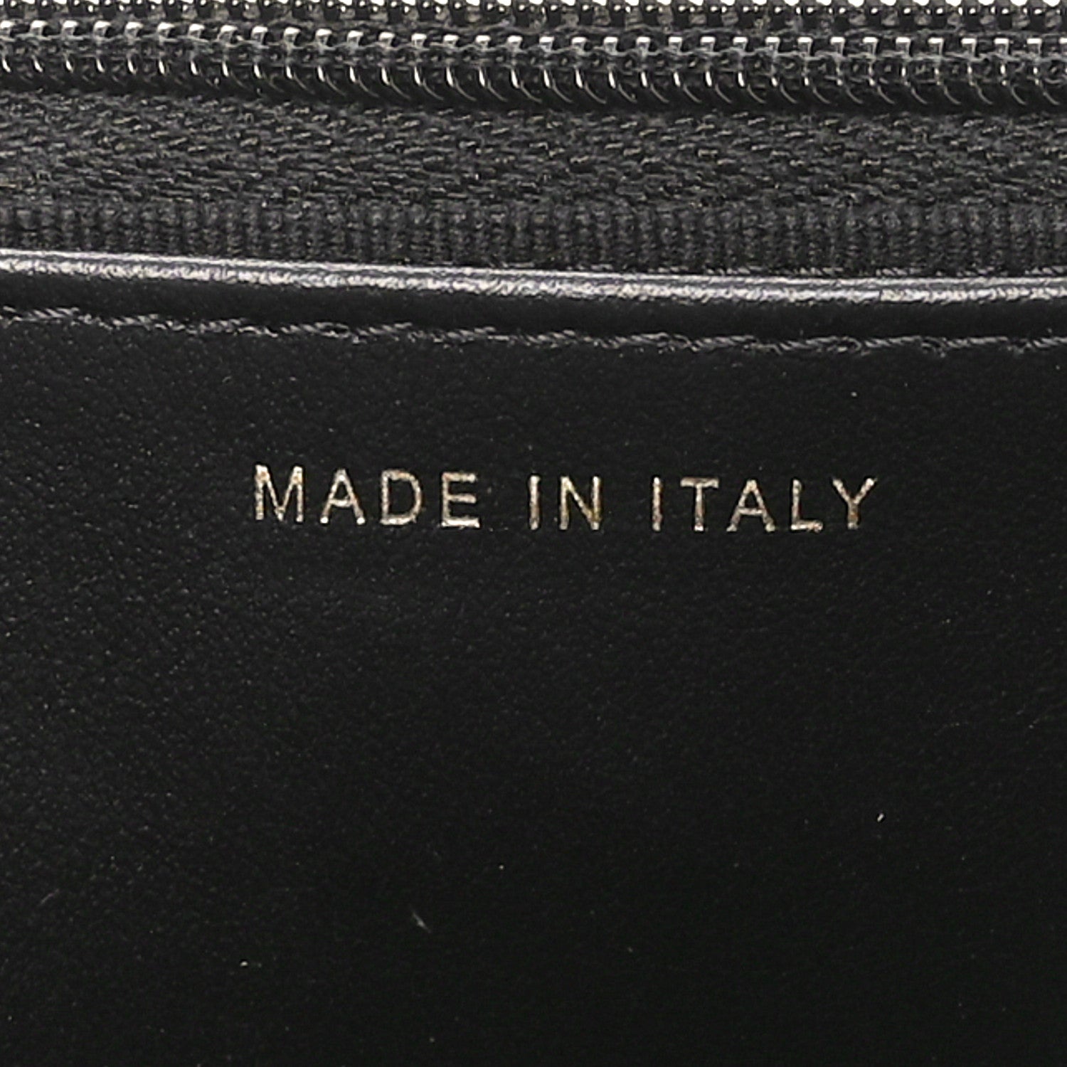 Shiny Aged Calfskin Enamel Logo Quilted Wallet On Chain WOC Black