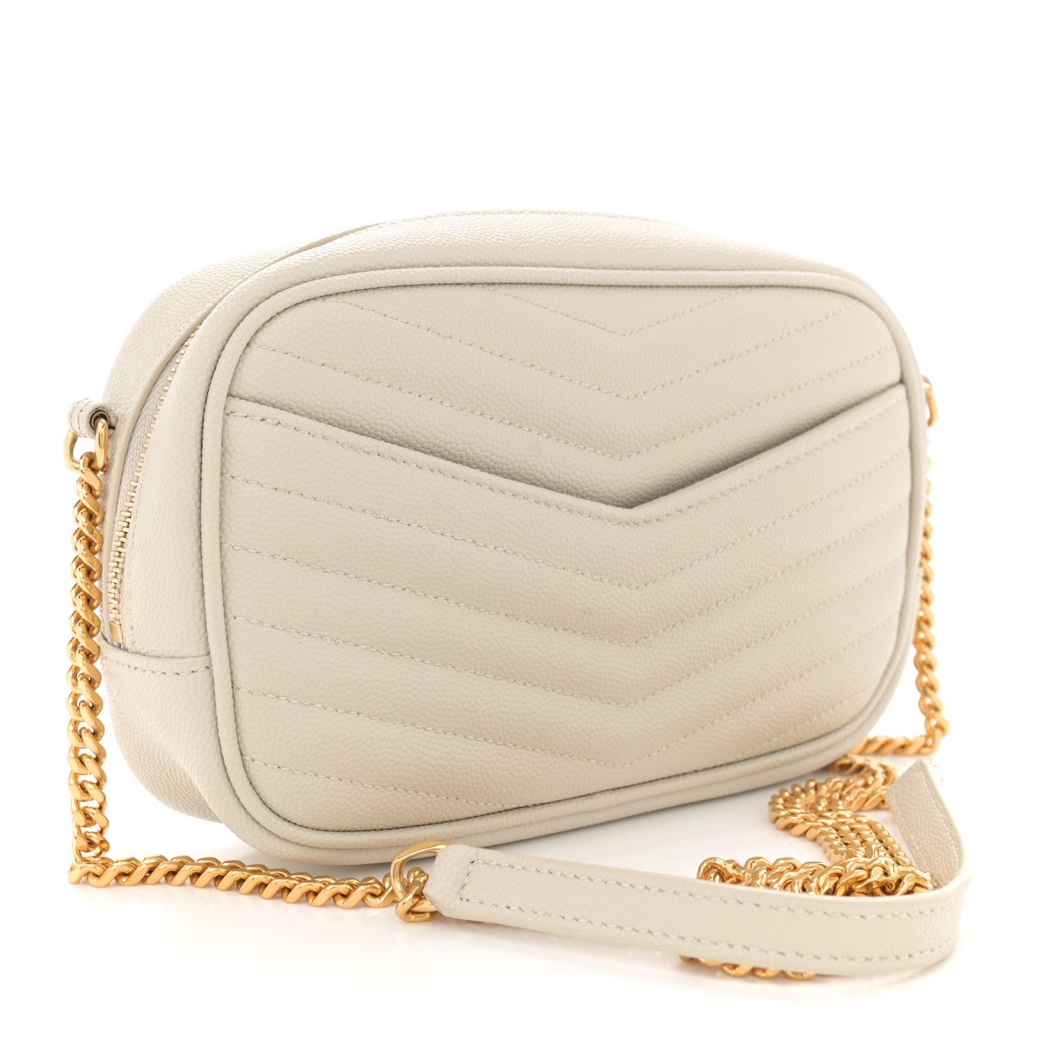 Grain De Poudre Matelasse Monogram Mini Lou Camera Bag Crema Soft