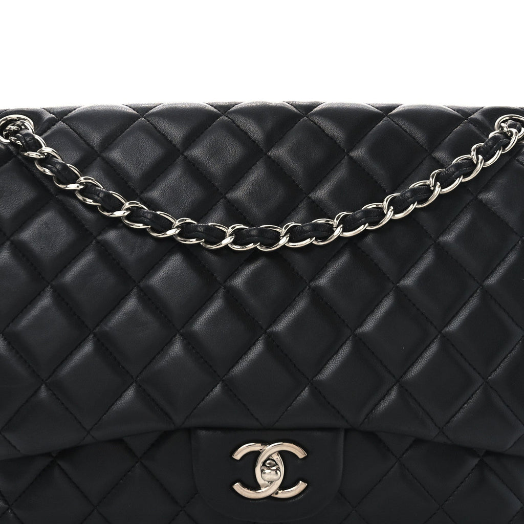 Caviar Quilted Maxi Single Flap Black