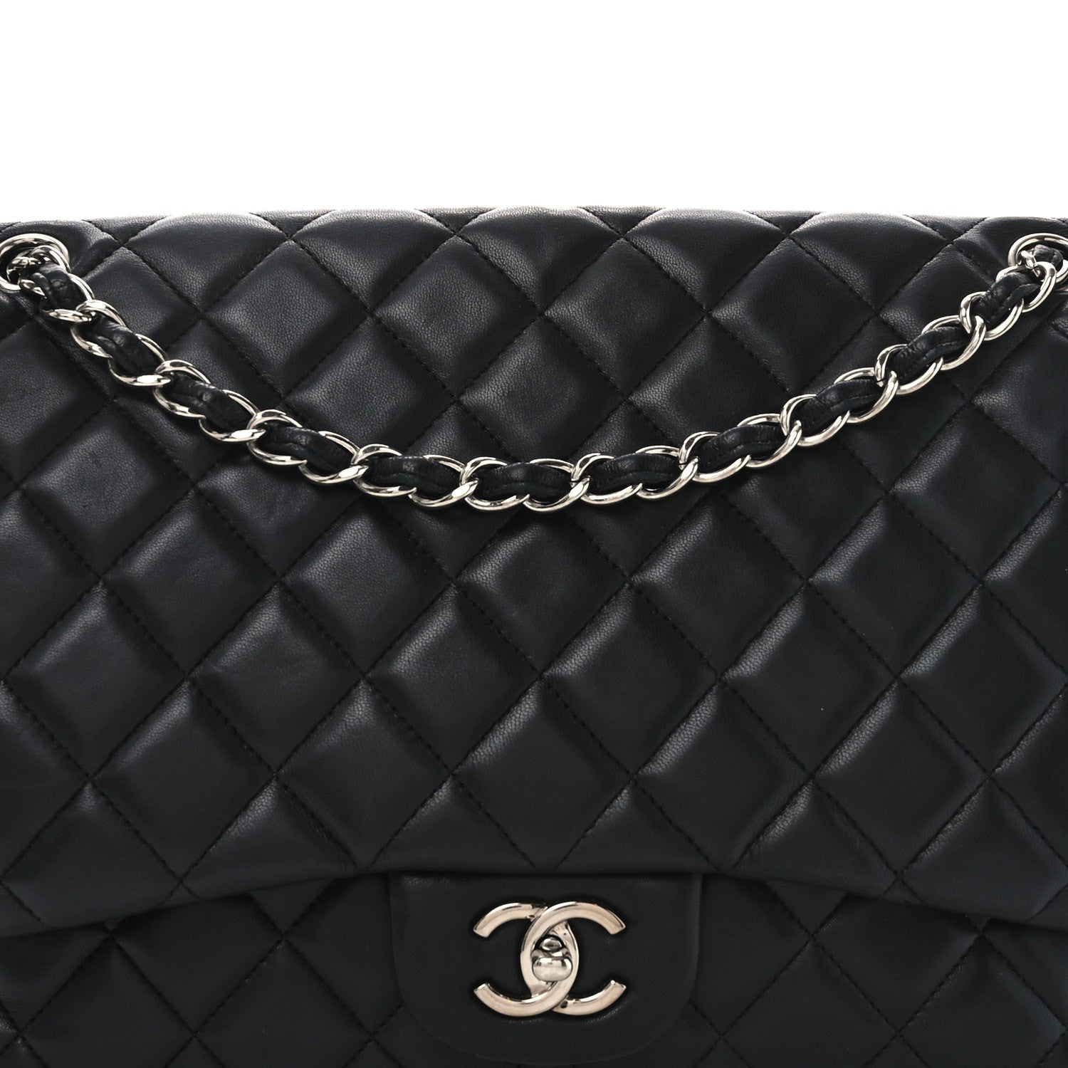 Caviar Quilted Maxi Single Flap Black