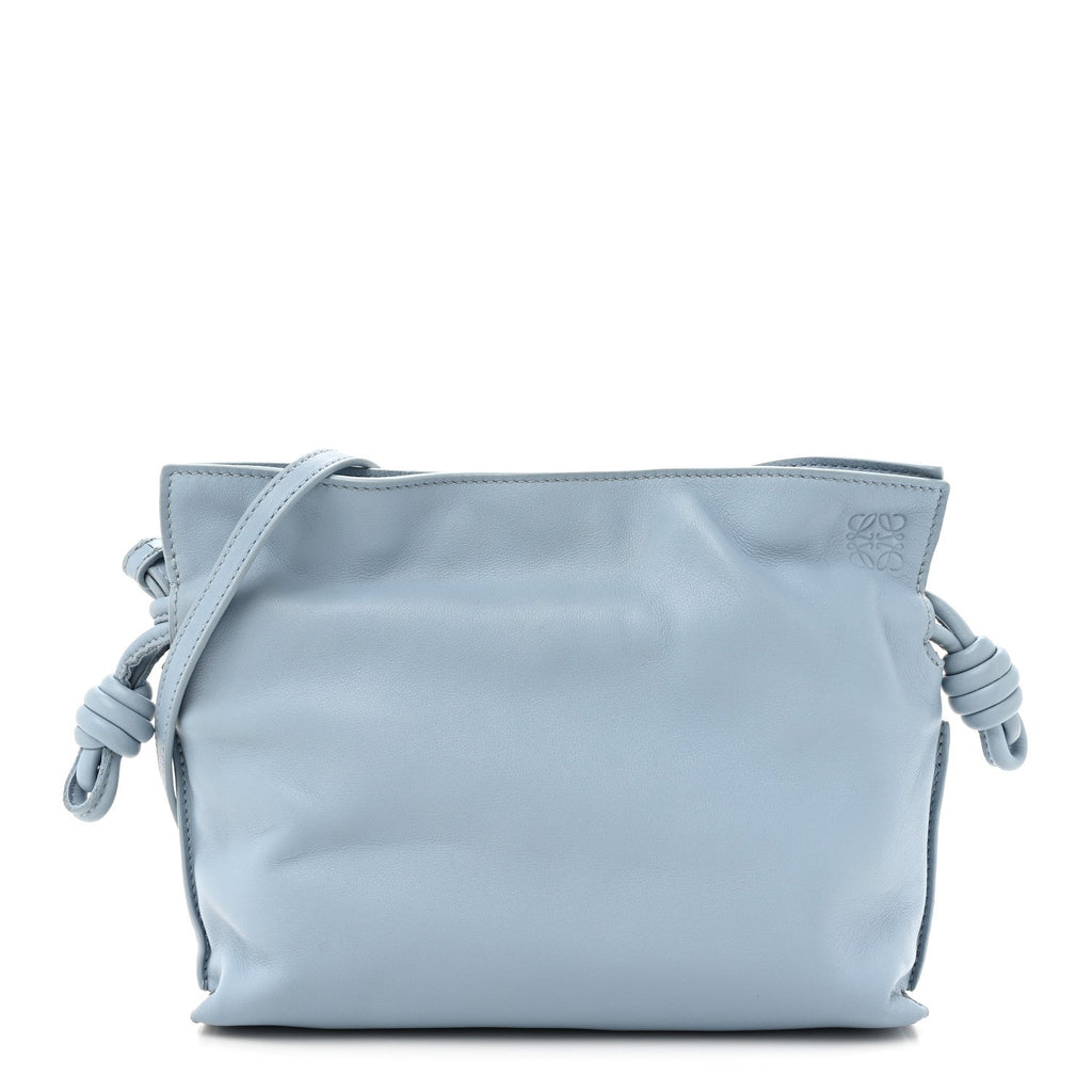 Nappa Flamenco Mini  Knot Bag Dusty Blue