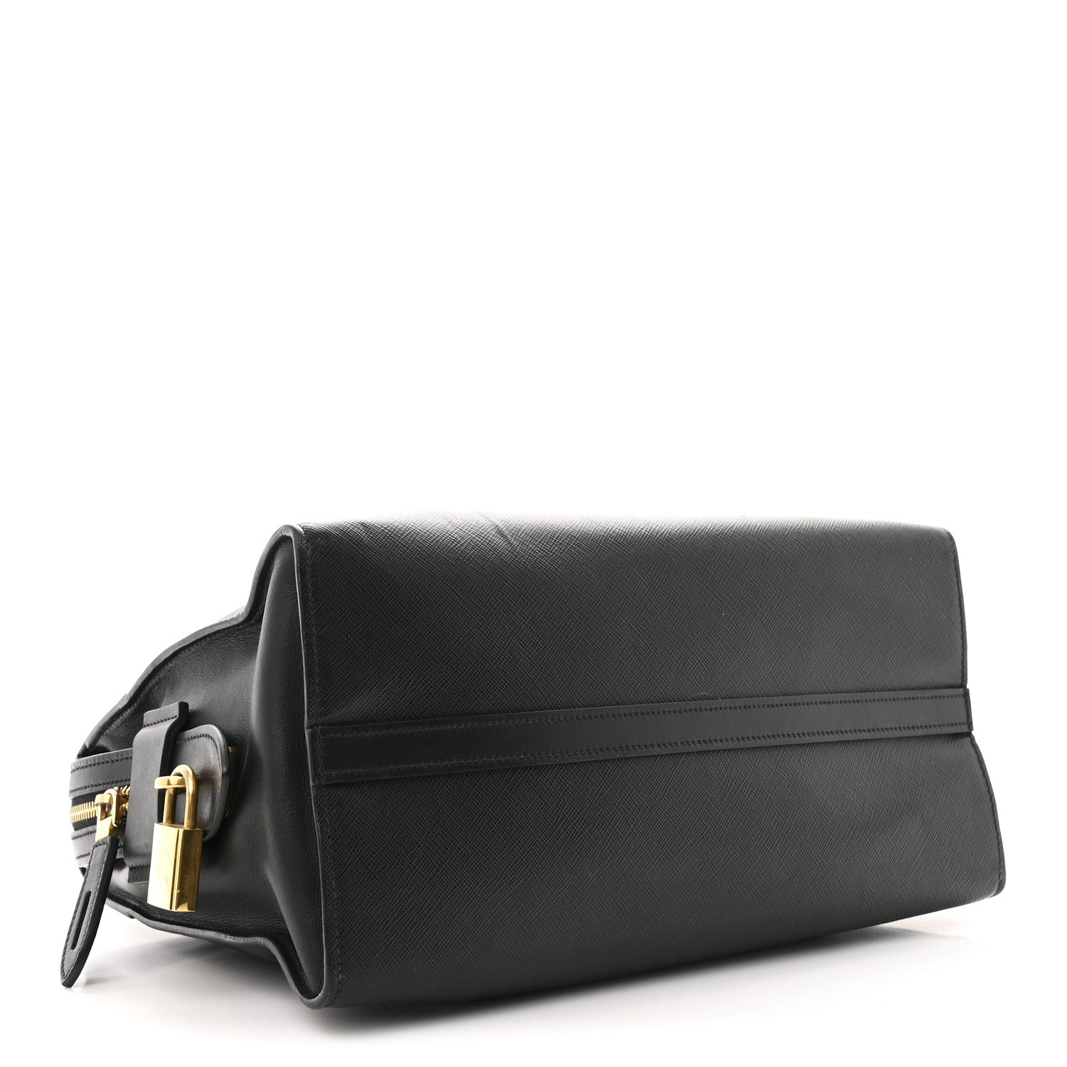 Saffiano City Calfskin Medium Esplanade Tote Black