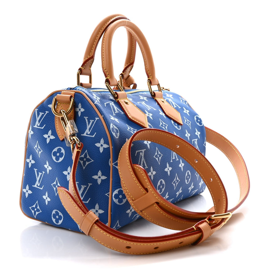 Calfskin Monogram Speedy P9 Bandouliere 25 Blue