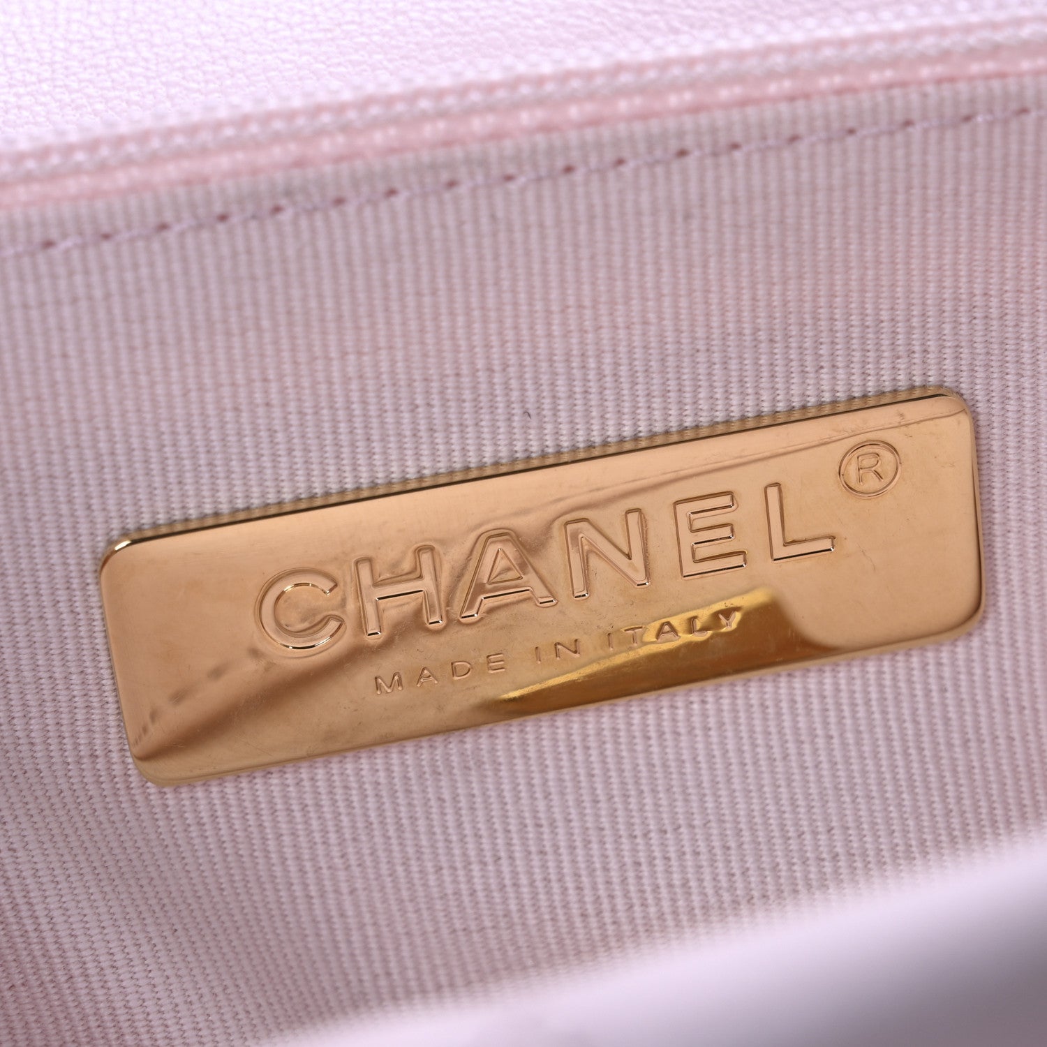 Lambskin Quilted Large Chanel 19 Flap Light Pink