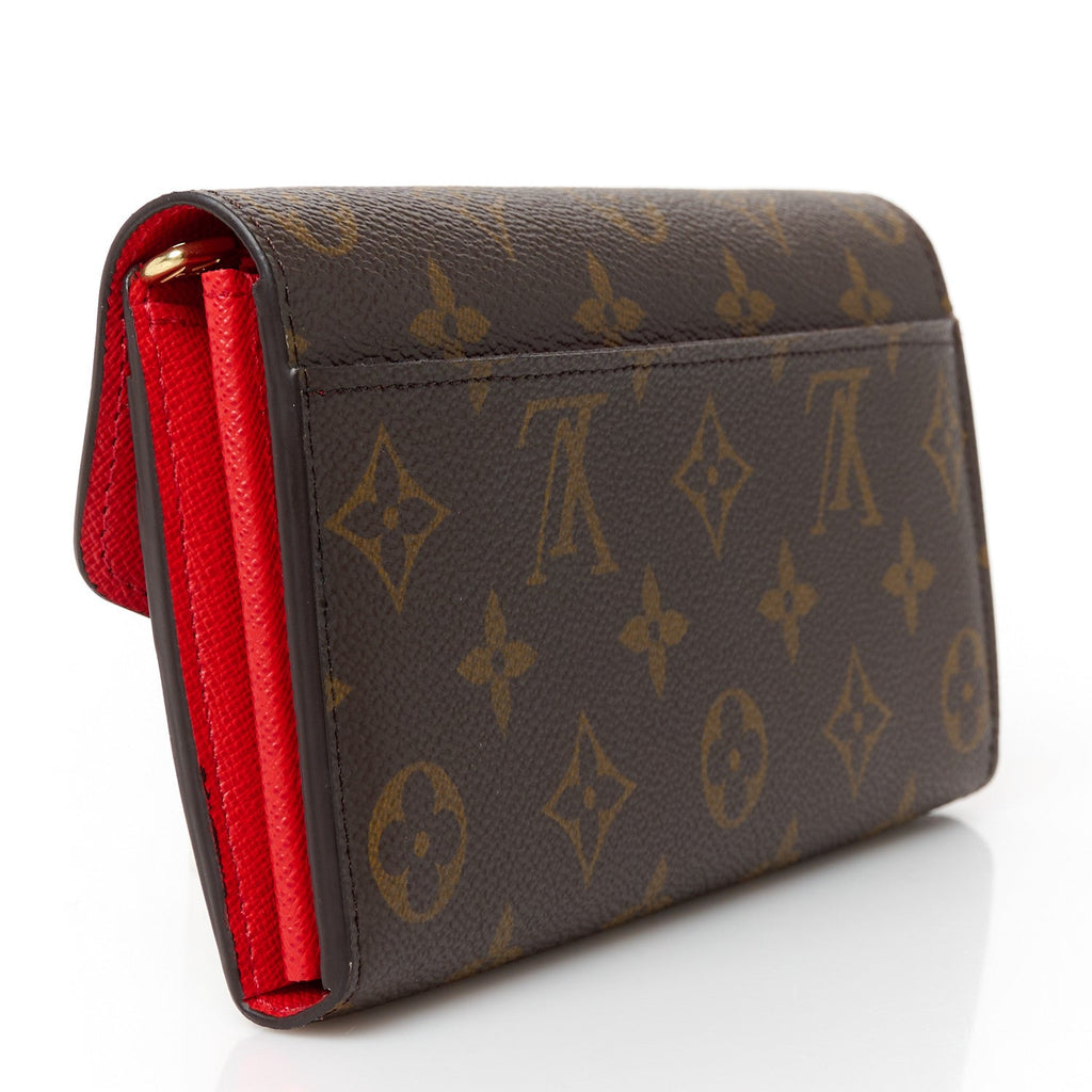 Monogram Sarah Wallet NM Coquelicot
