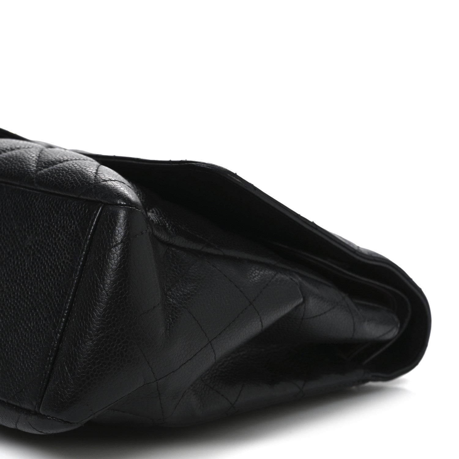 Caviar Quilted Maxi Double Flap Black