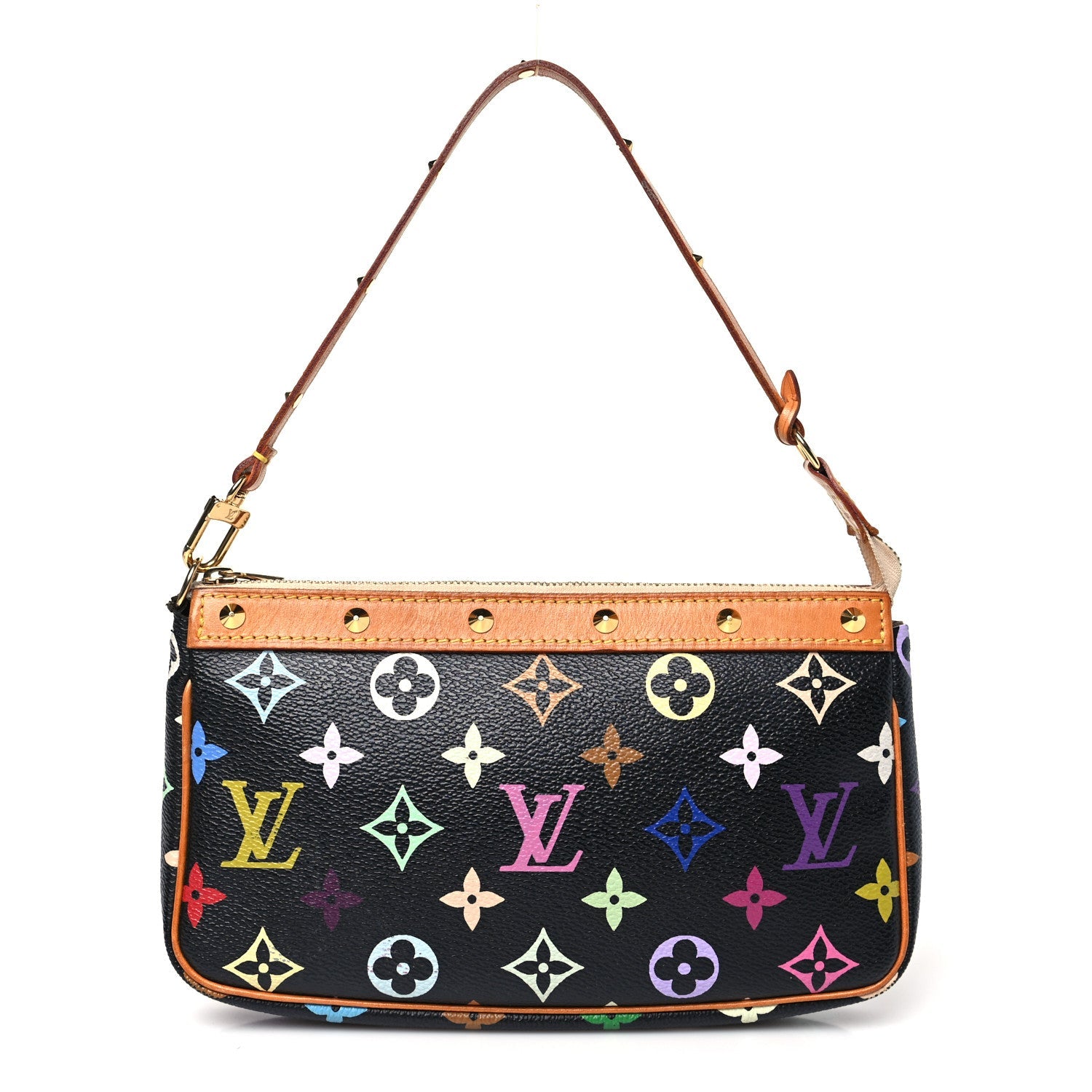 Monogram Multicolor Pochette Accessories Black