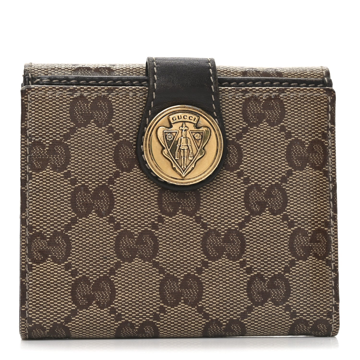 Crystal Monogram Hysteria Wallet Brown