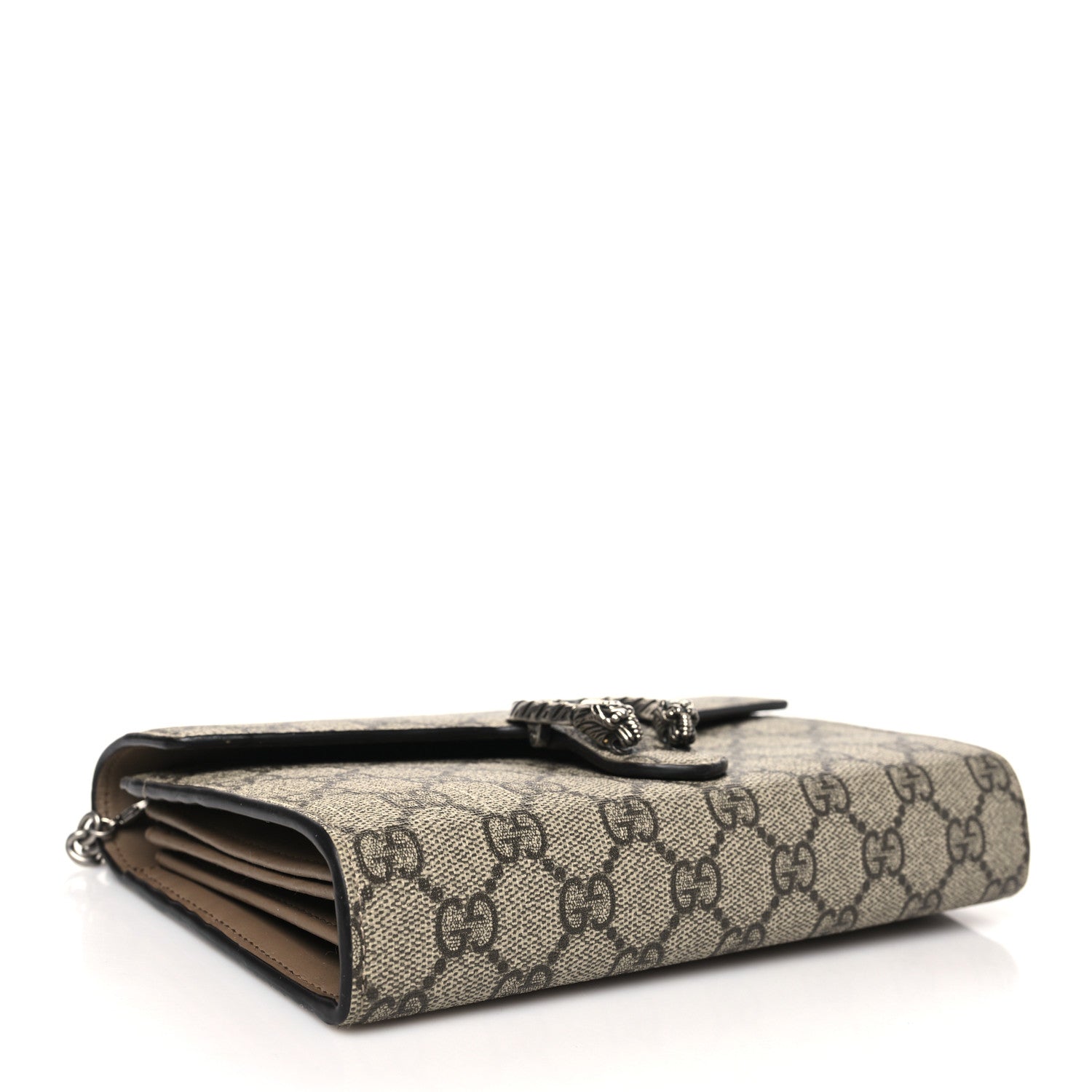 GG Supreme Monogram Mini Dionysus Chain Wallet Beige Taupe