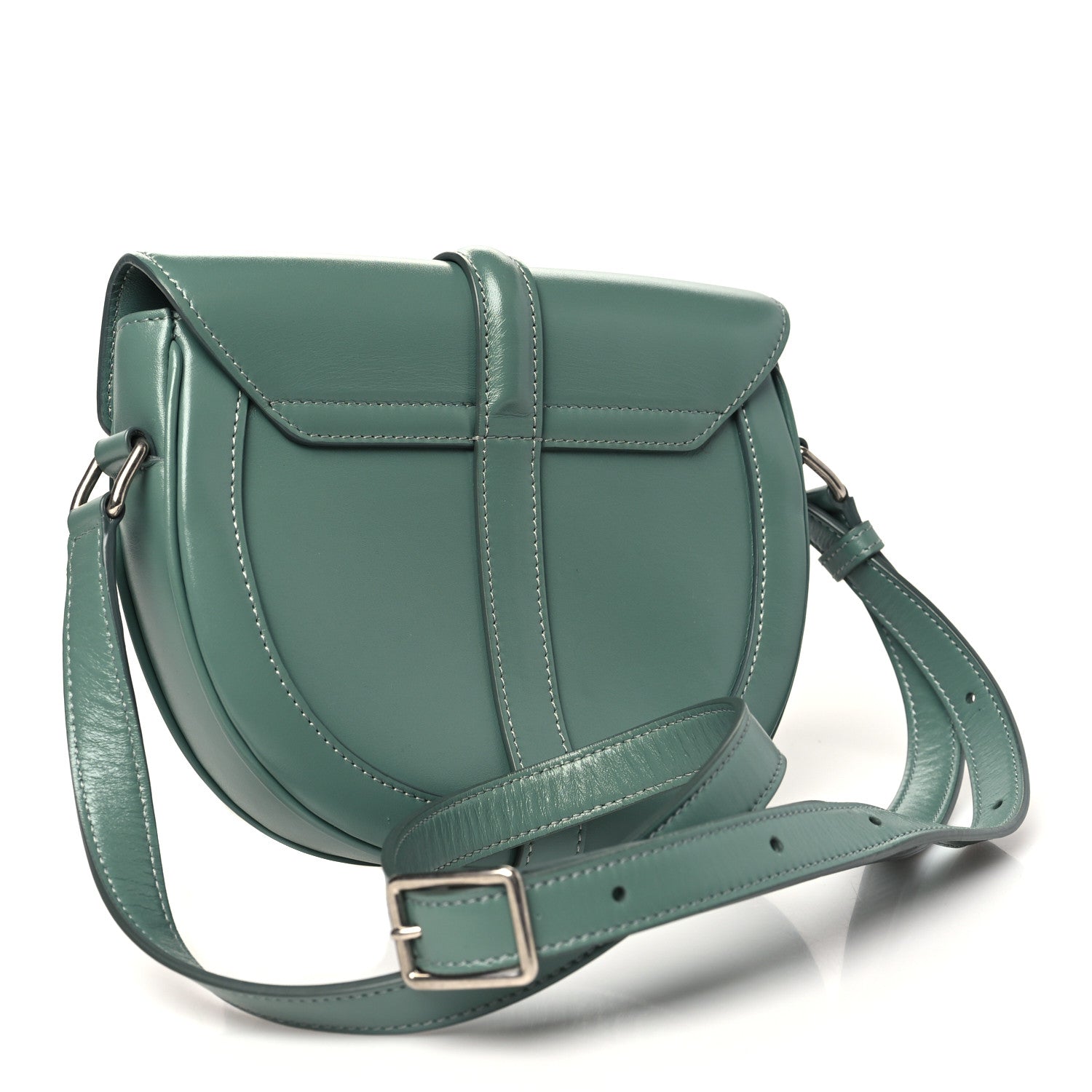 Satinated Calfskin Besace Small 16 Celadon