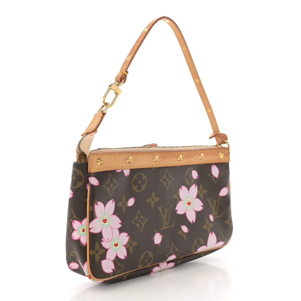 Monogram Cherry Blossom Pochette Accessories Brown