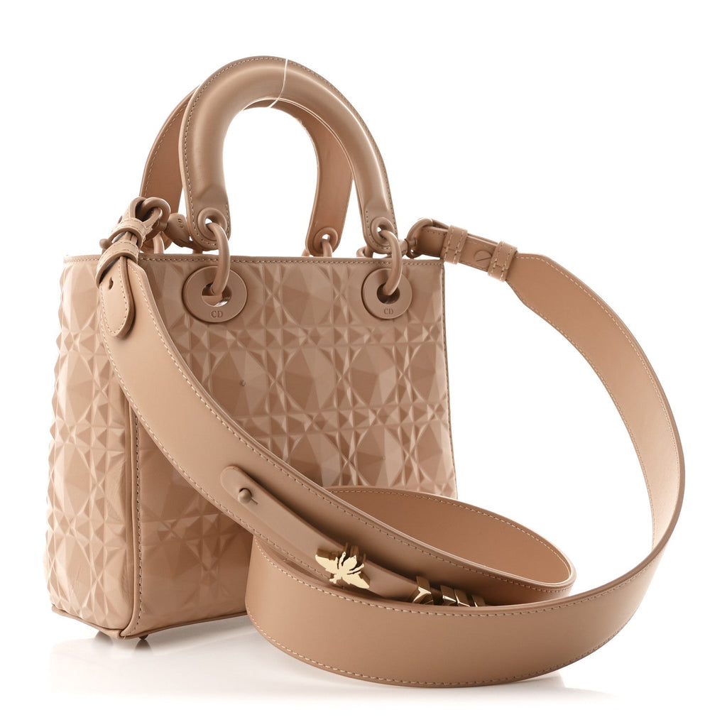 Calfskin Cannage Diamond Small My ABCDior Lady Dior Rose Des Vents