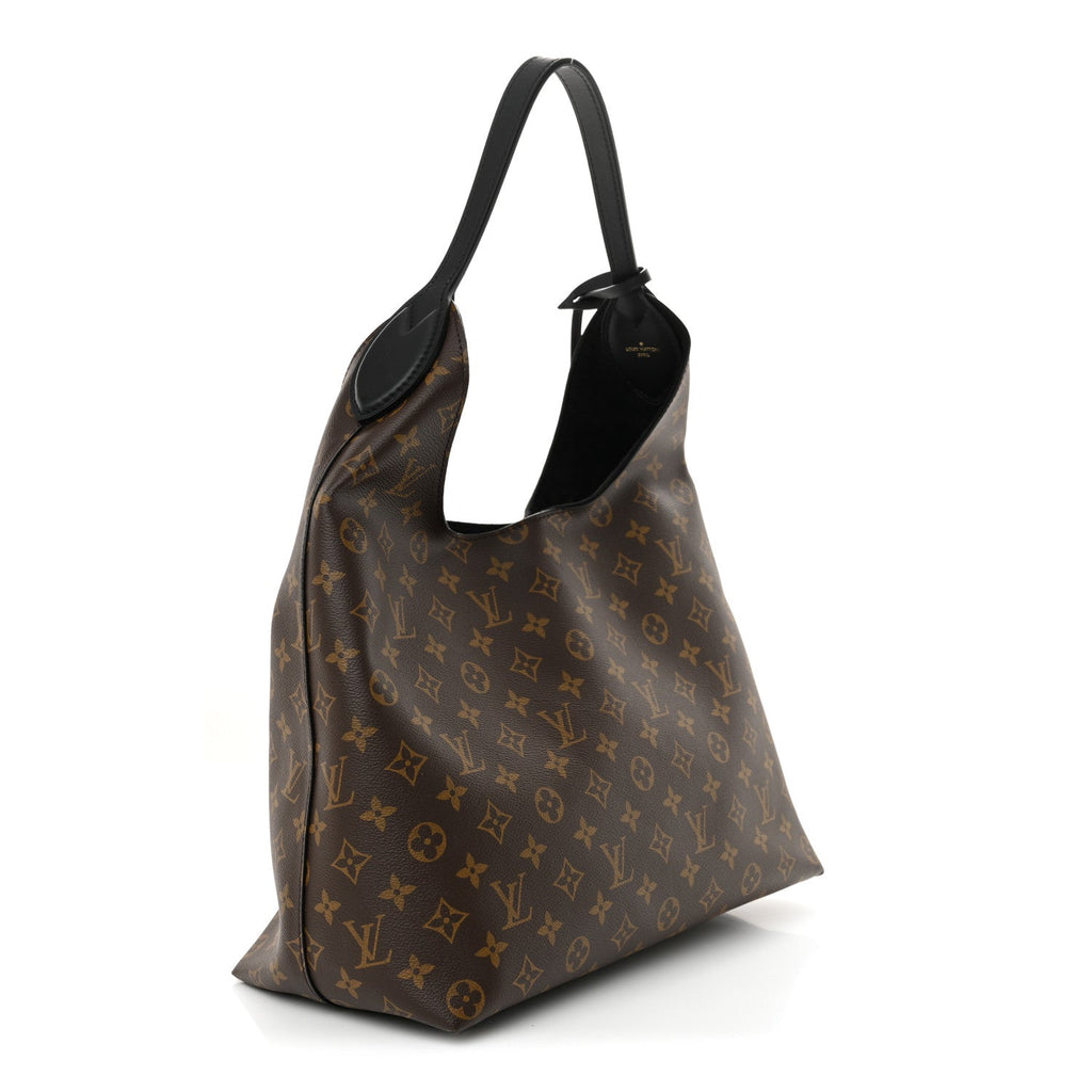 Monogram Flower Hobo Black