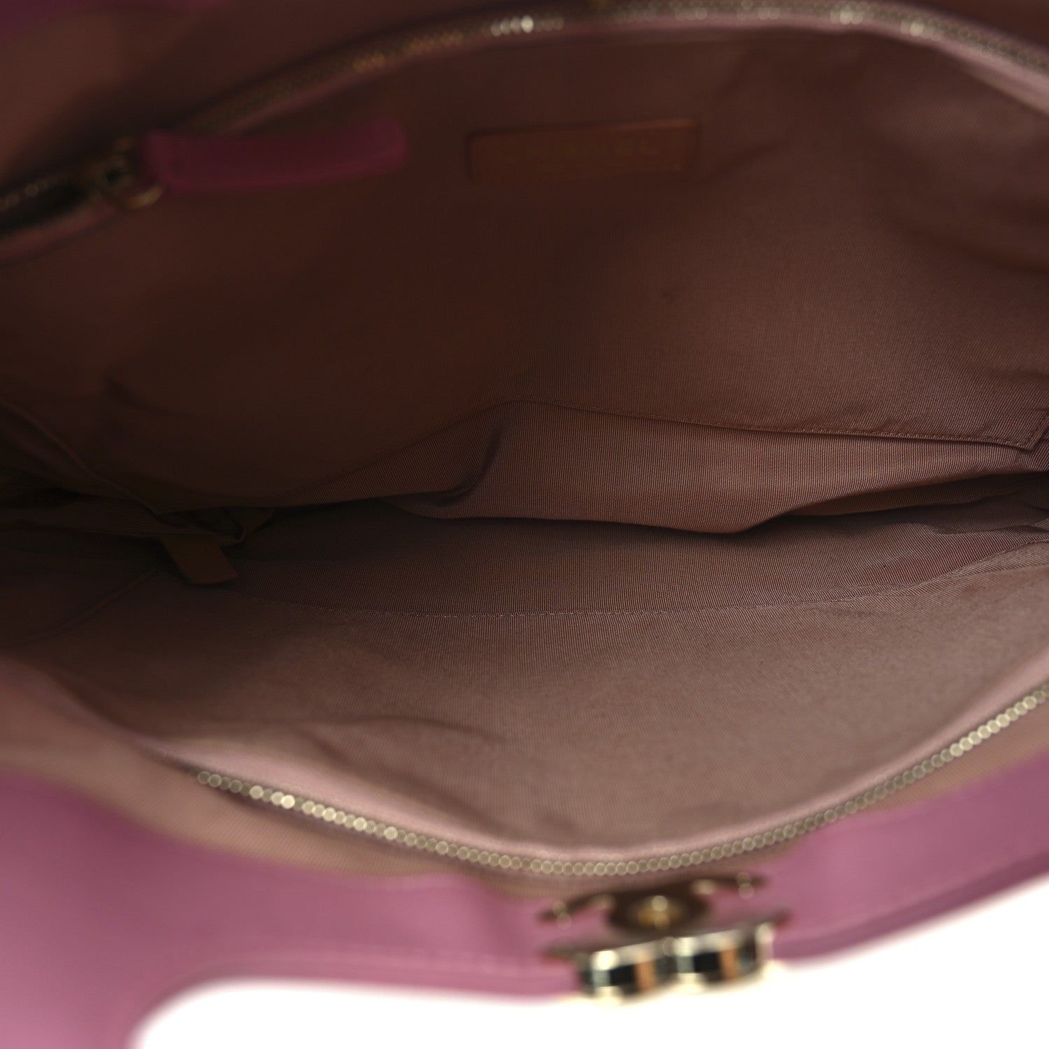 Lambskin Quilted Large 31 Shopping Bag Pink Beige