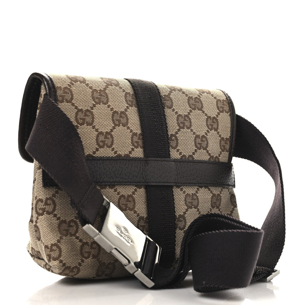 Monogram Waist Pouch Bag Dark Brown
