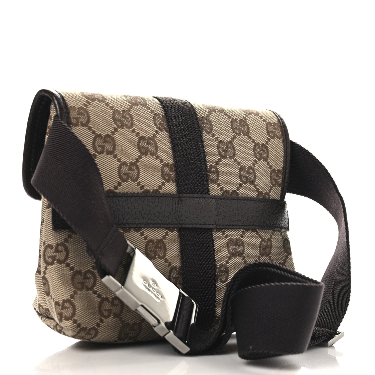 Monogram Waist Pouch Bag Dark Brown