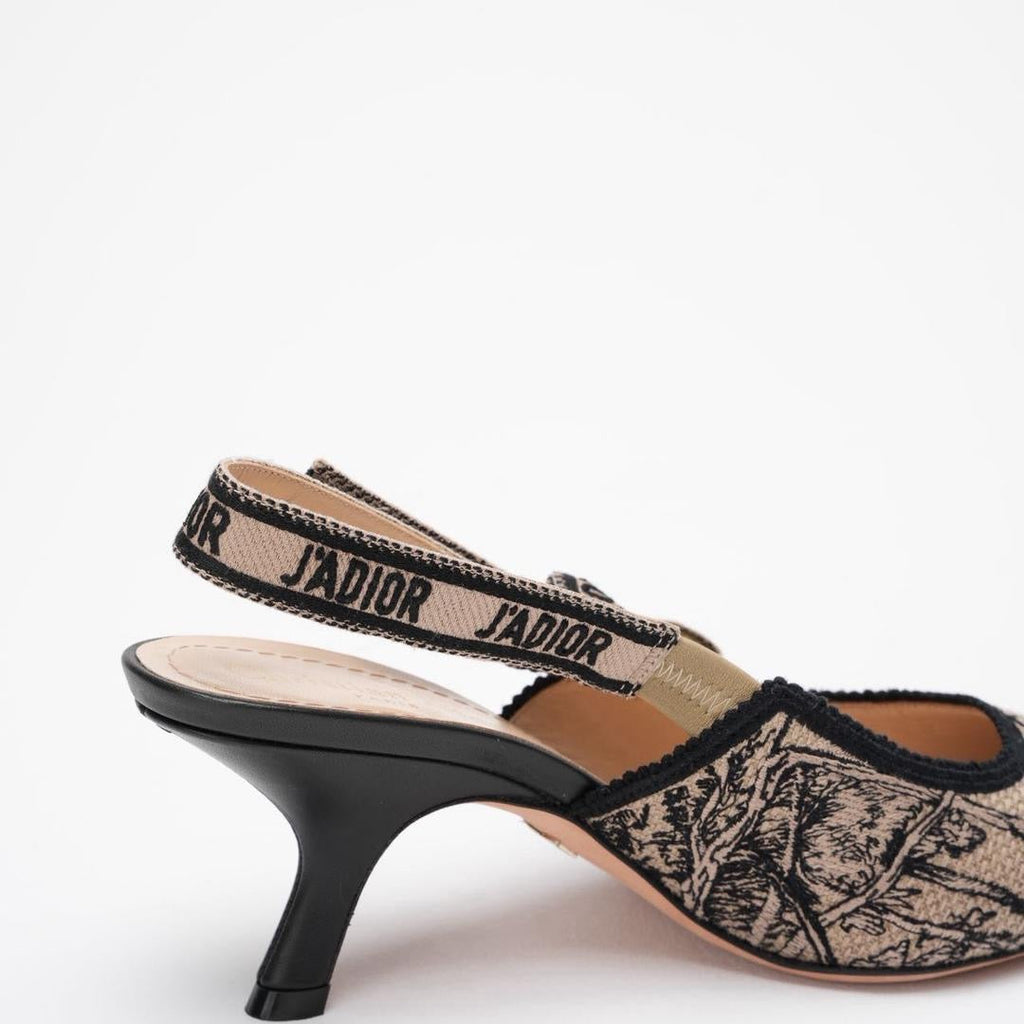 Christian Dior Toile De Jouy J'Adior Pumps 38 Hazelnut Black