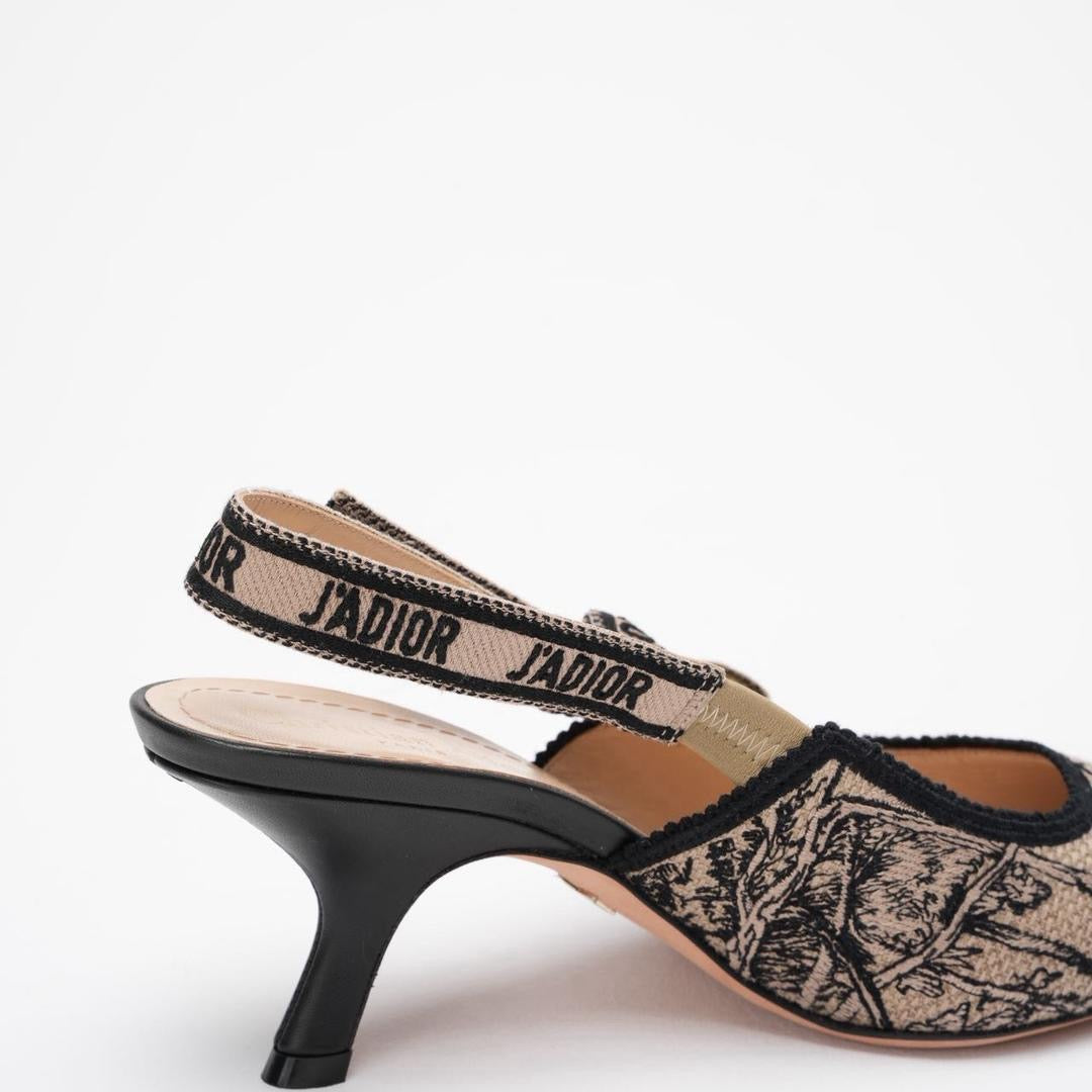 Christian Dior Toile De Jouy J'Adior Pumps 38 Hazelnut Black