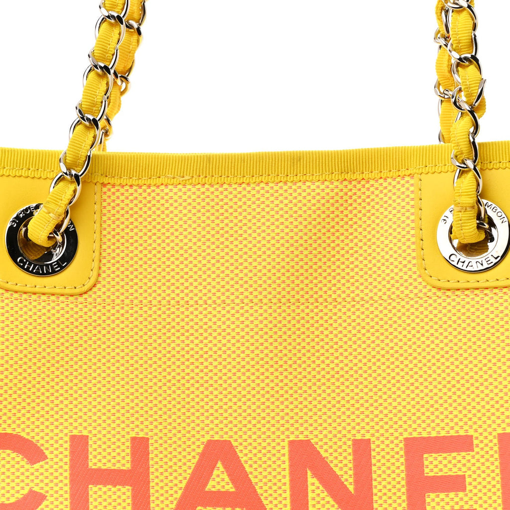 Mixed Fibers Small Deauville Tote Yellow Orange