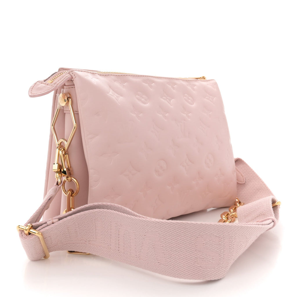 Lambskin Embossed Monogram Coussin PM Rose