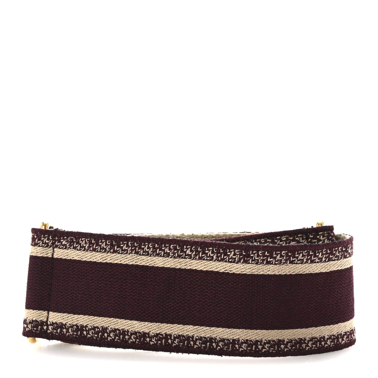 Canvas Embroidered Shoulder Strap Burgundy