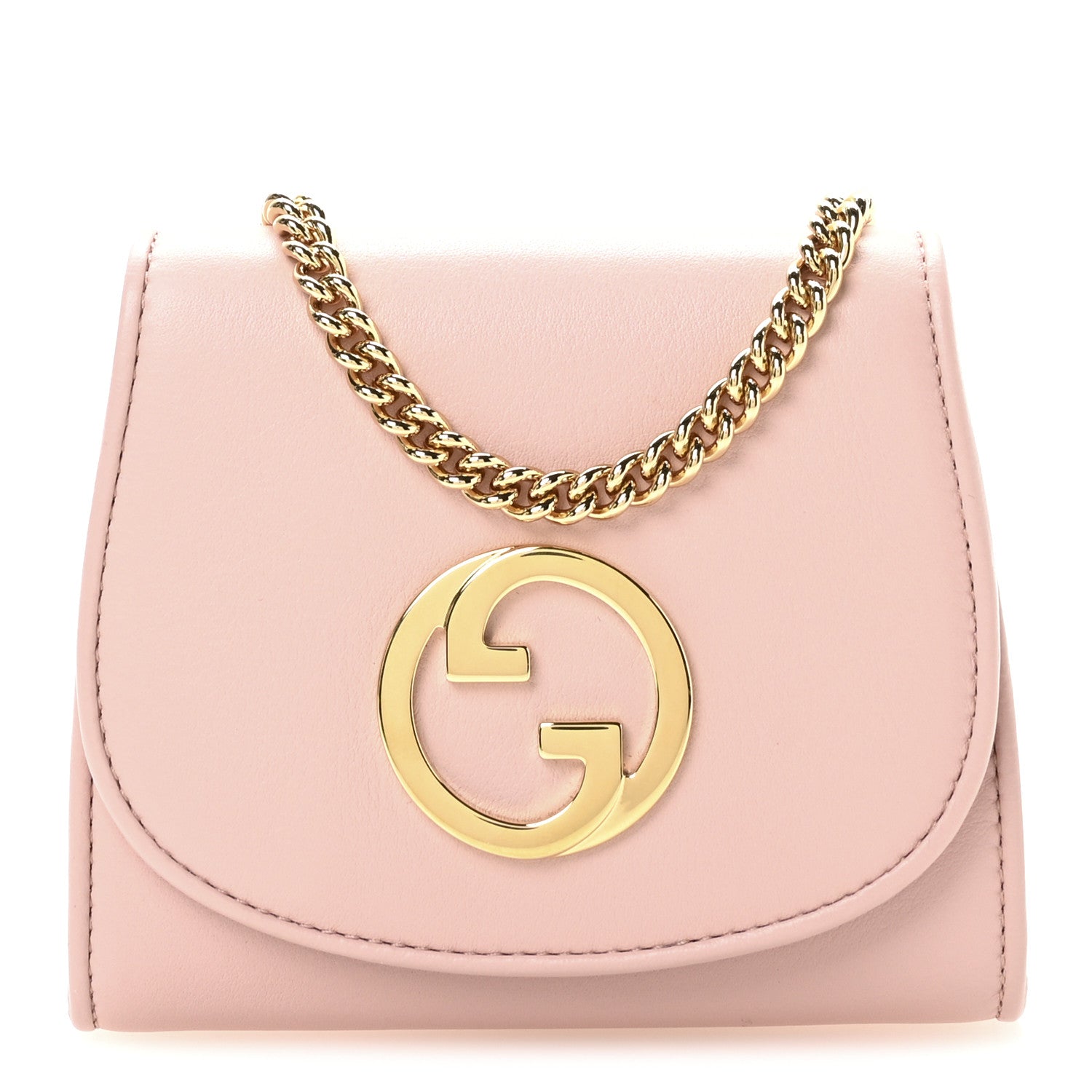 Roxy Calfskin Medium Blondie Chain Wallet Powder Pink