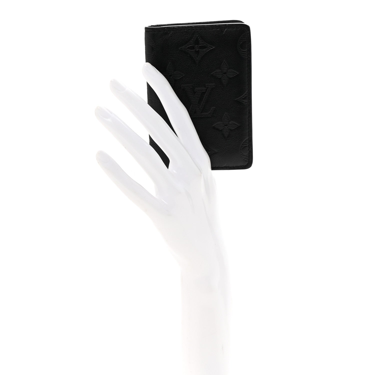 Calfskin Monogram Shadow Pocket Organizer Black