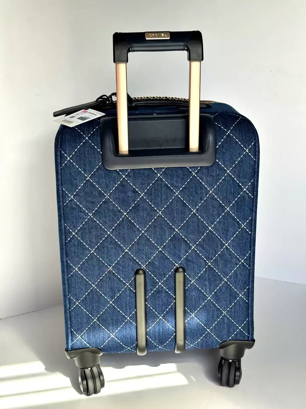 Chanel 20C Blue Quilted Denim Trolley