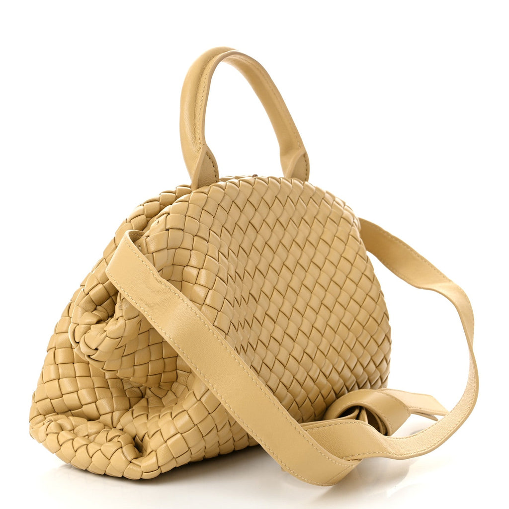Nappa Intrecciato Padded Small The Top Handle Tote Bag Porridge