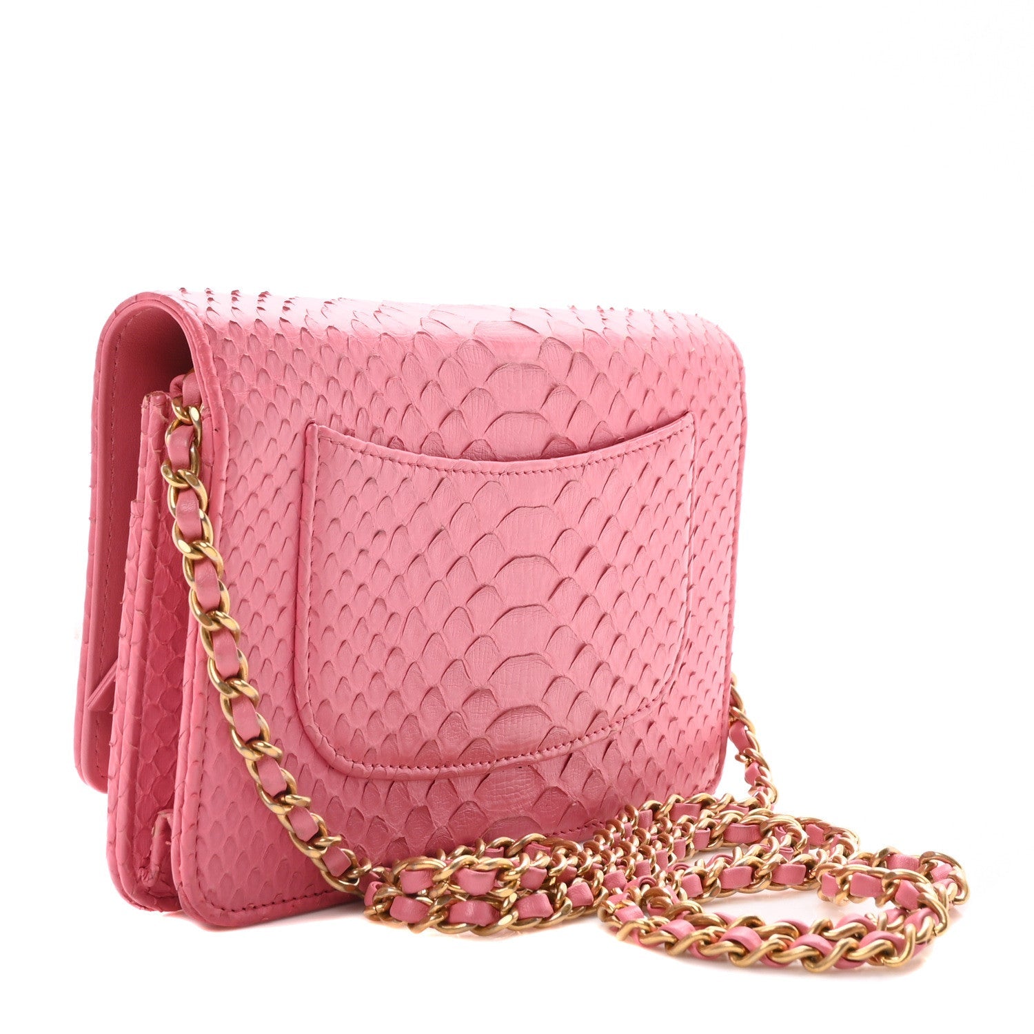 Snakeskin Wallet On Chain WOC Pink