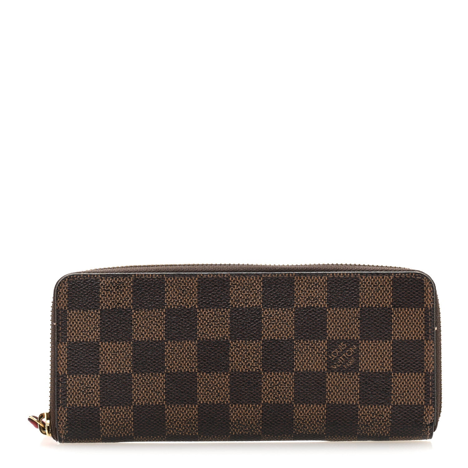 Damier Ebene Clemence Wallet Cherry