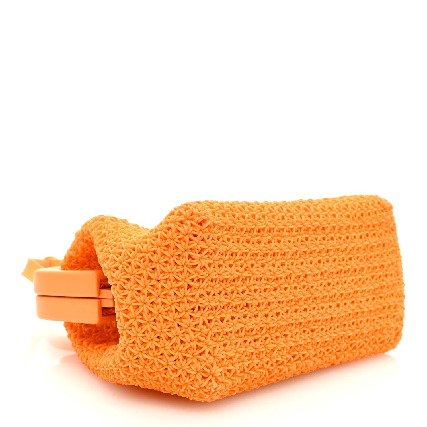 Rubber Crochet Small The Point Triangle Bag Tangerine