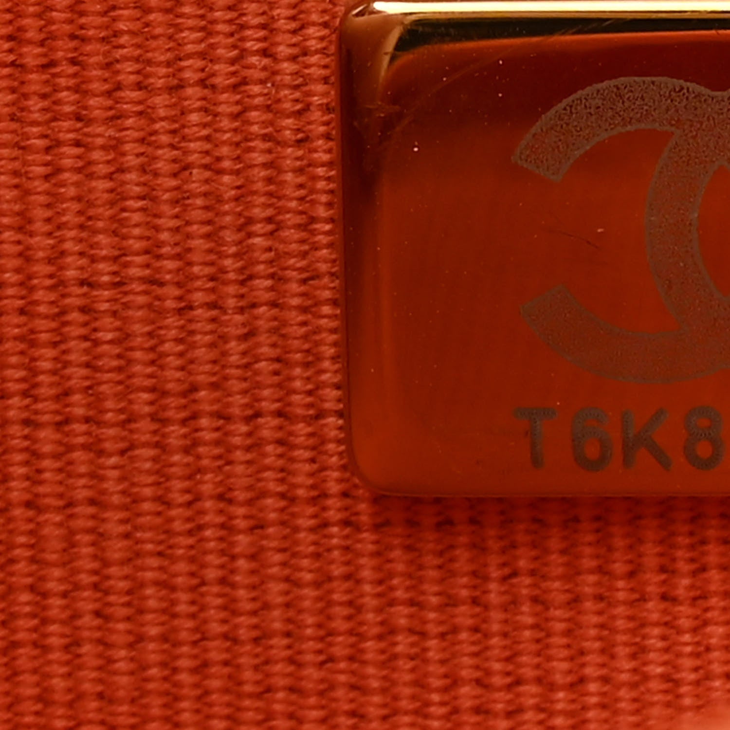 Lambskin Quilted Studded CC Wallet On Chain WOC Orange