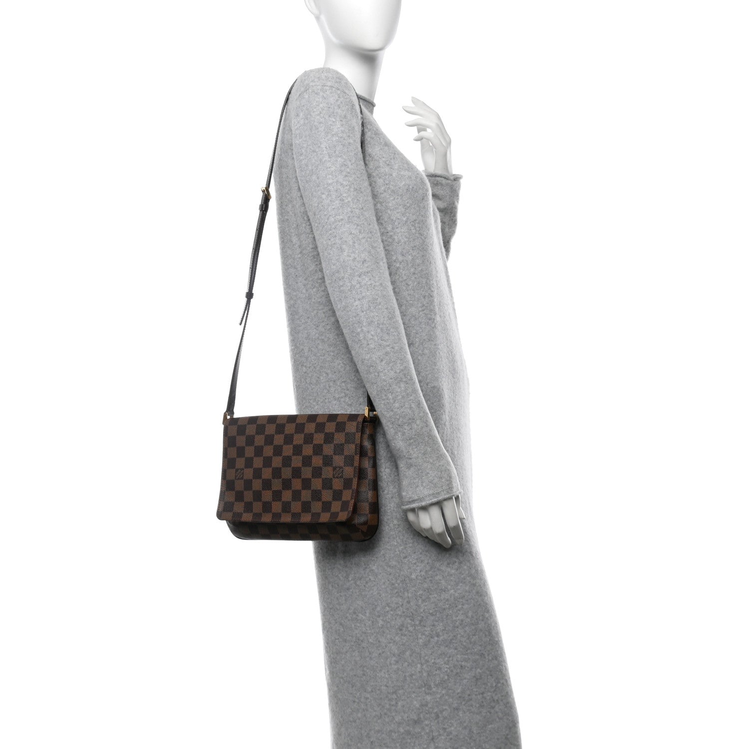 Damier Ebene Musette Tango Long Strap