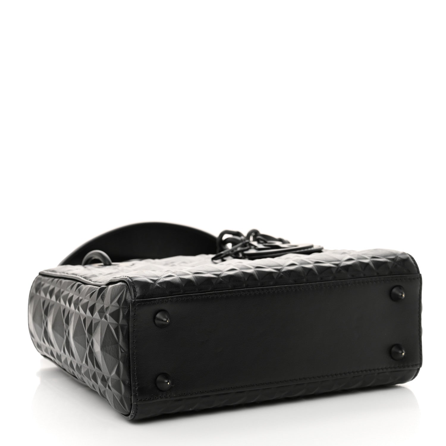 Calfskin Cannage Diamond Small My ABCDior Lady Dior Black