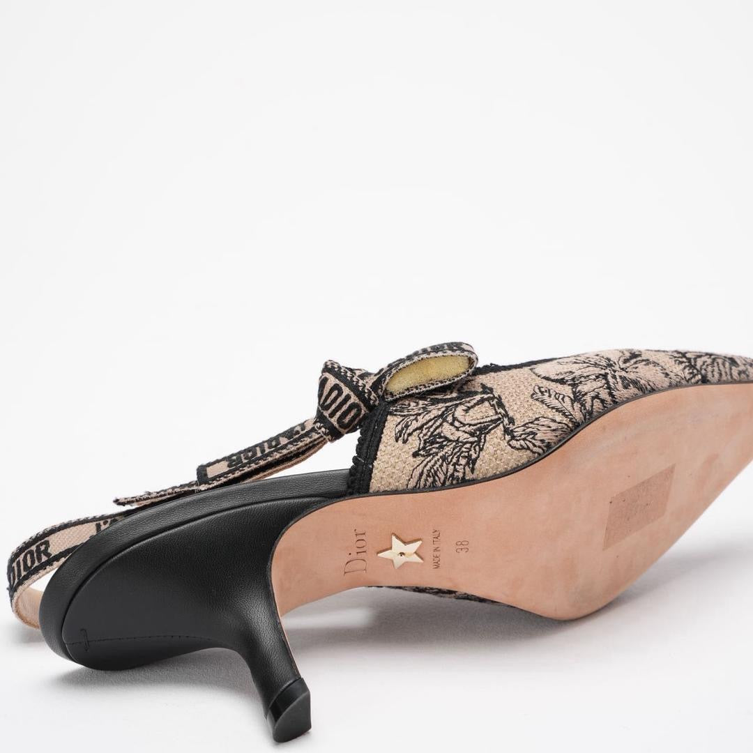 Christian Dior Toile De Jouy J'Adior Pumps 38 Hazelnut Black