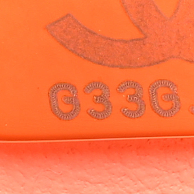 Lambskin Quilted Small Double Flap Light Orange