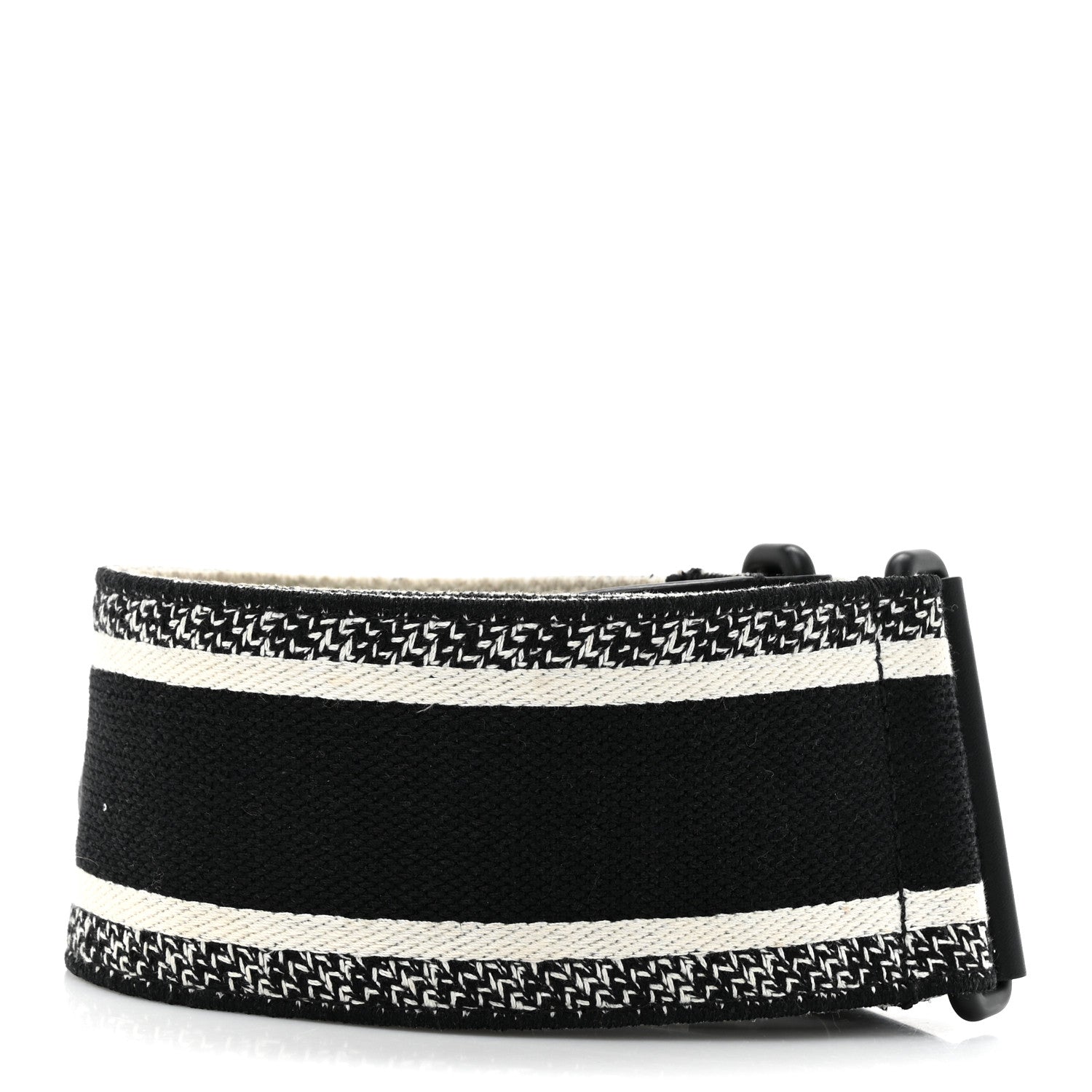 Canvas Embroidered Shoulder Strap Black Ultramatte