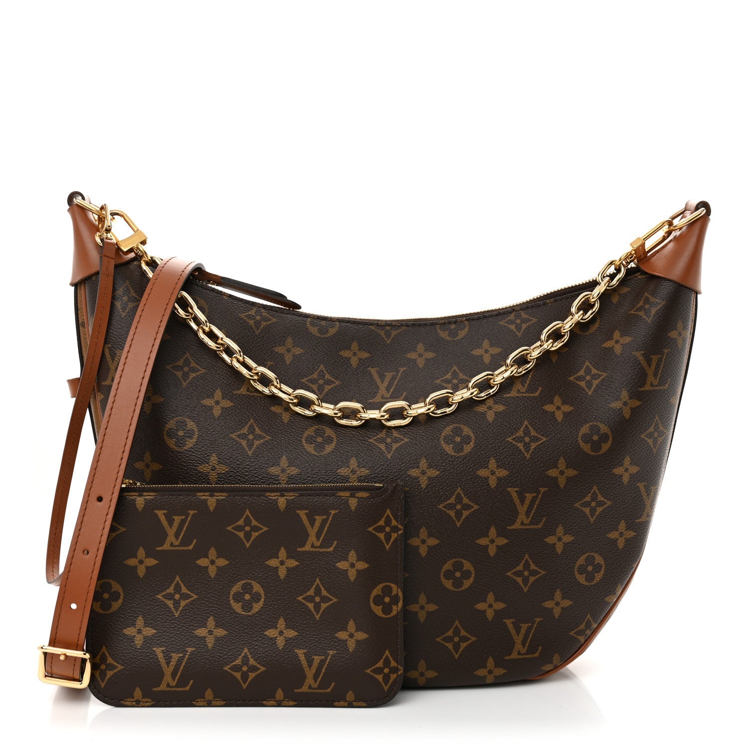Reverse Monogram Loop Hobo