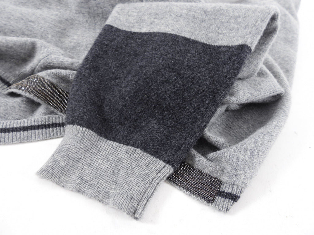 Fabiana Filippi Grey Cashmere Monili igan Sweater - IT48 / 10